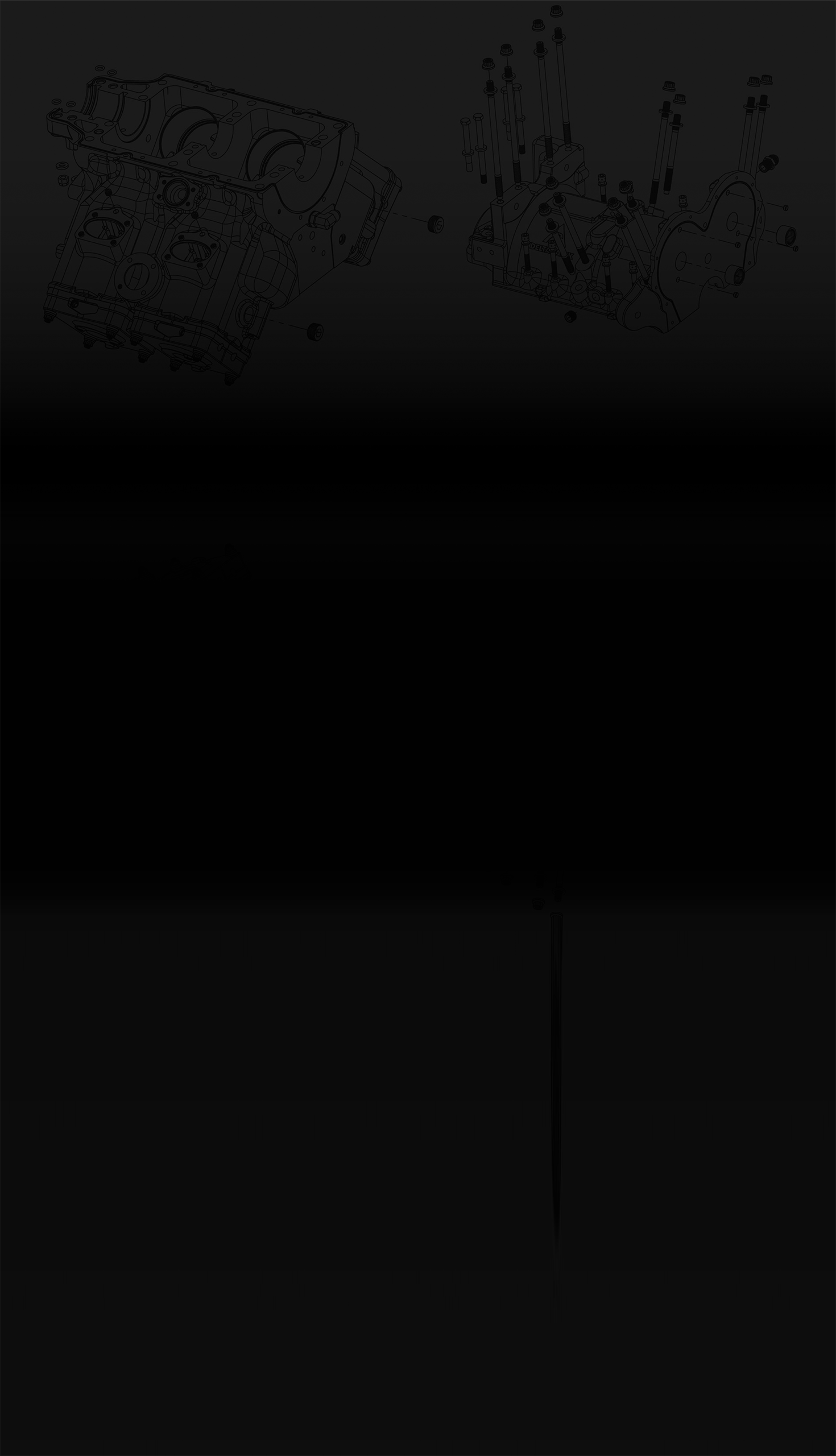 dark background with faded out engine drawings